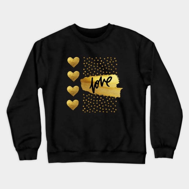 Classic LOVE Hearts Crewneck Sweatshirt by O.M design